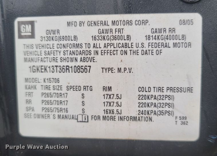 image for item MH9612 2006 GMC Yukon  SUV