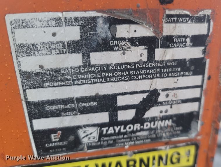 image for item MH9616 Taylor Dunn  cart