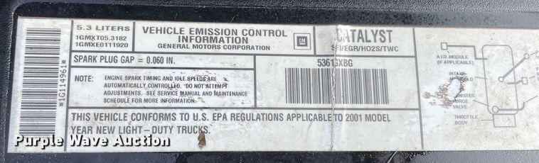 image for item MI9635 2001 Chevrolet Suburban  SUV