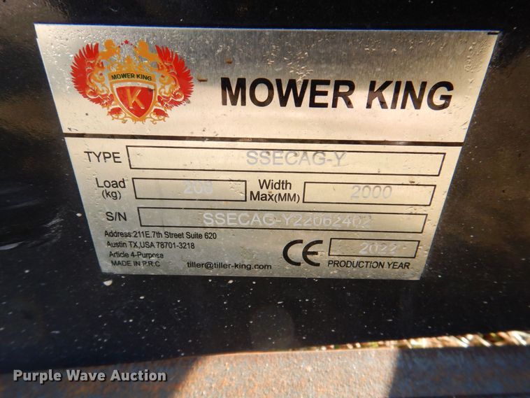 image for item MJ9928 2022 Mower King SSECAG-Y  skid steer auger