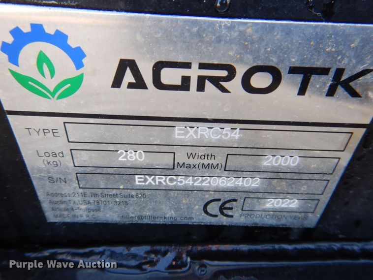 image for item MJ9929 2022 Agrotk EXRC54  excavator rotary mower