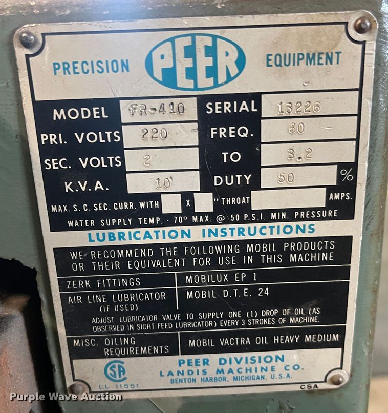 image for item MN9406 Peer FR-410  spot welder