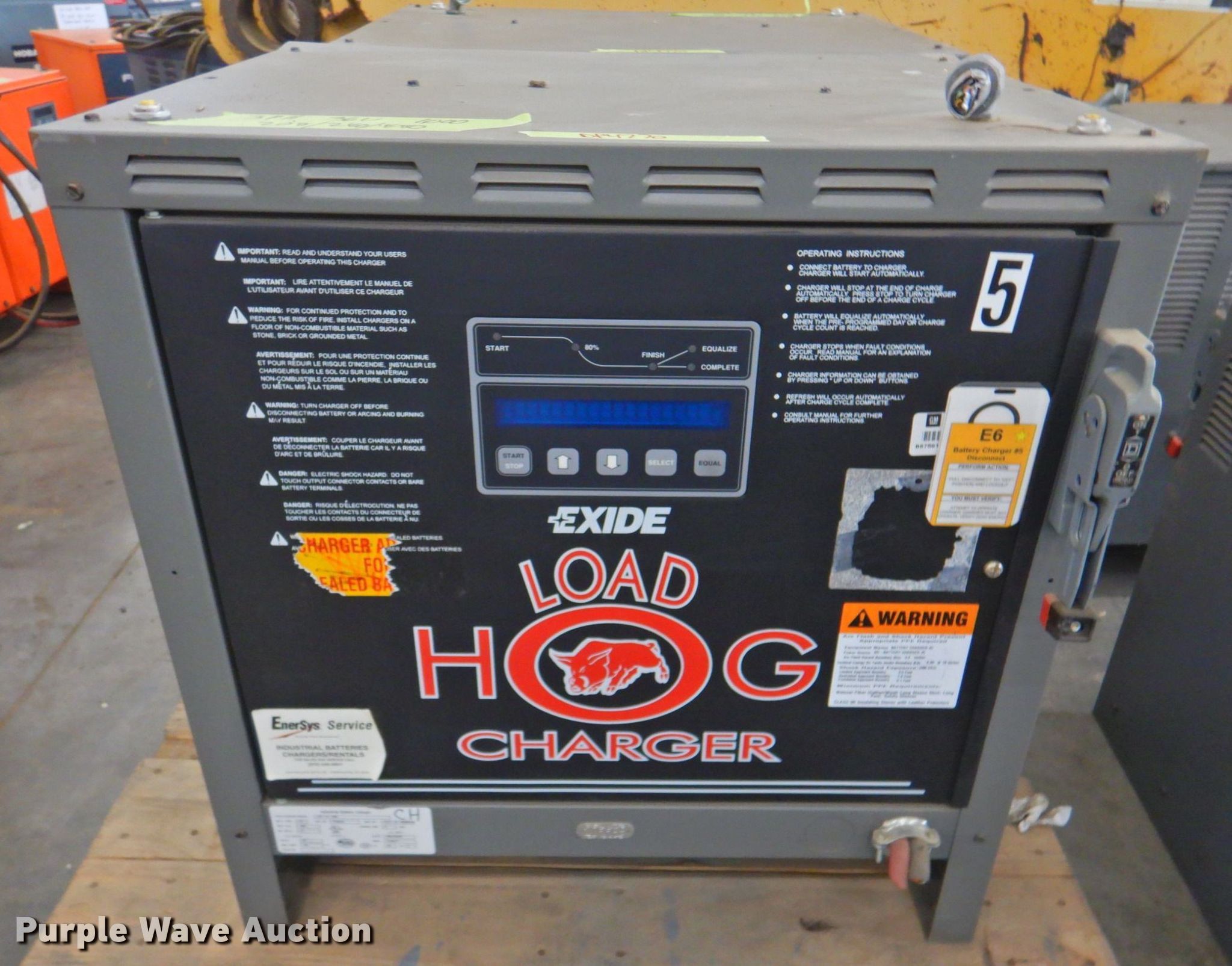 (5) Exide Load Hog 36V forklift battery chargers in Lawrence, KS Item