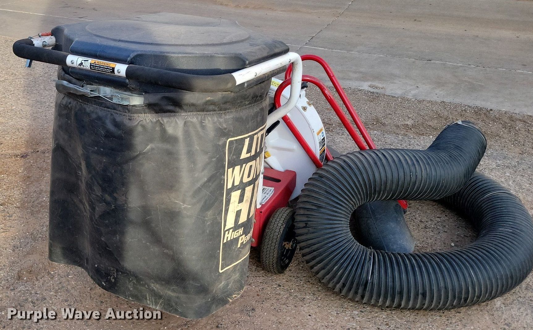 Little Wonder HPV lawn vacuum in Clovis, NM Item LG9389 sold Purple