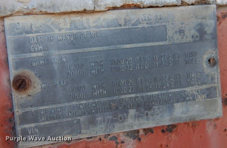 image for item AF9384 1977 Utility  dry van trailer