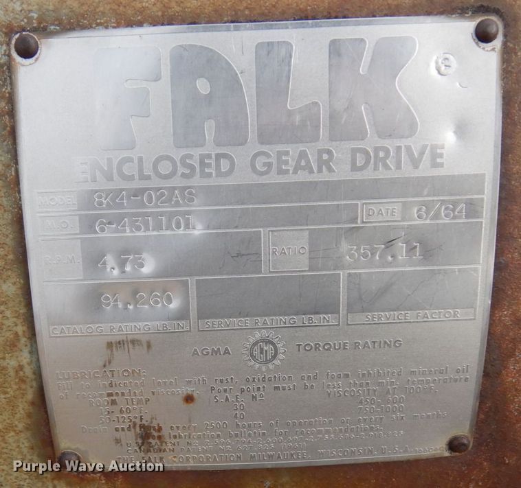 image for item AF9396 1964 Falk 8K4-02AS  winch