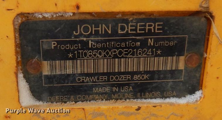 image for item AF9436 2012 John Deere 850K LGP  dozer