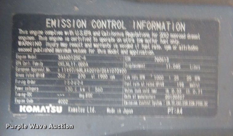 image for item AF9437 2013 Komatsu PC490LC-10  excavator