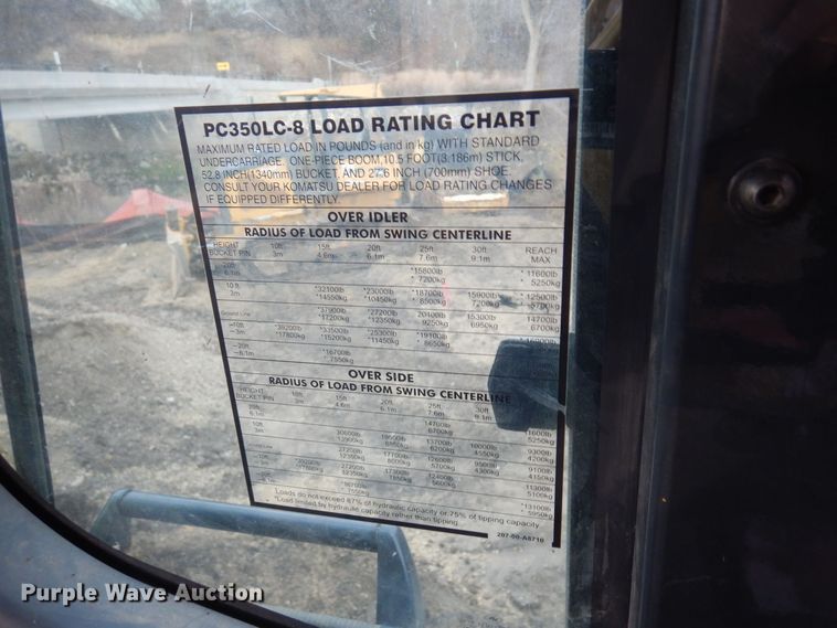 image for item AF9449 2011 Komatsu PC350LC-8  excavator