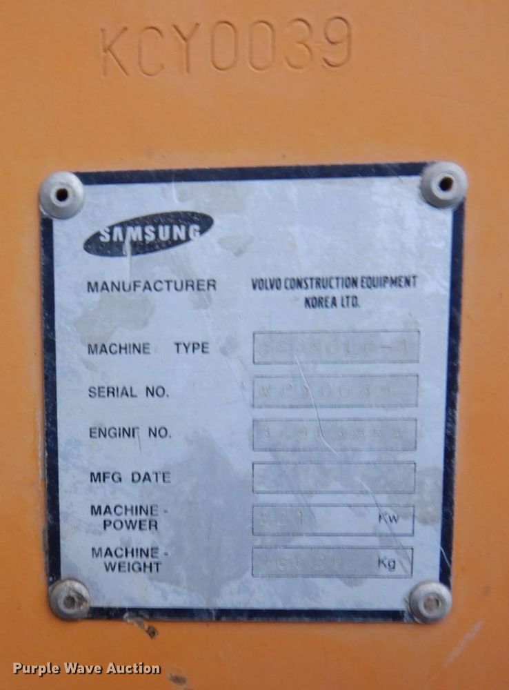 image for item AF9464 1999 Samsung SE450LC-3  excavator