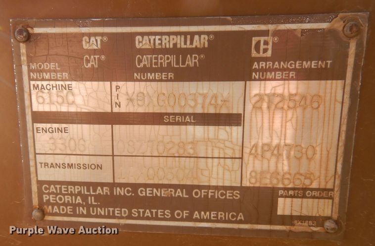 image for item DF8254 2000 Caterpillar 615C elevating scraper