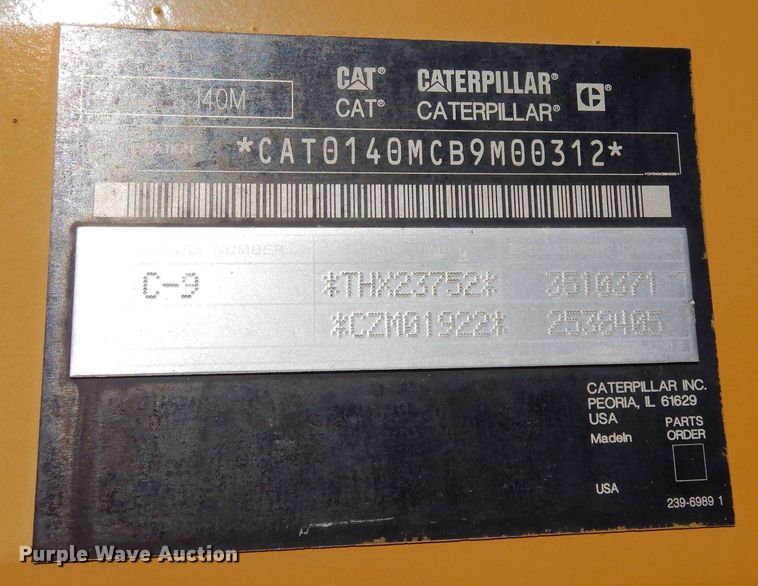 image for item DF8255 2008 Caterpillar 140M VHP Plus  motor grader