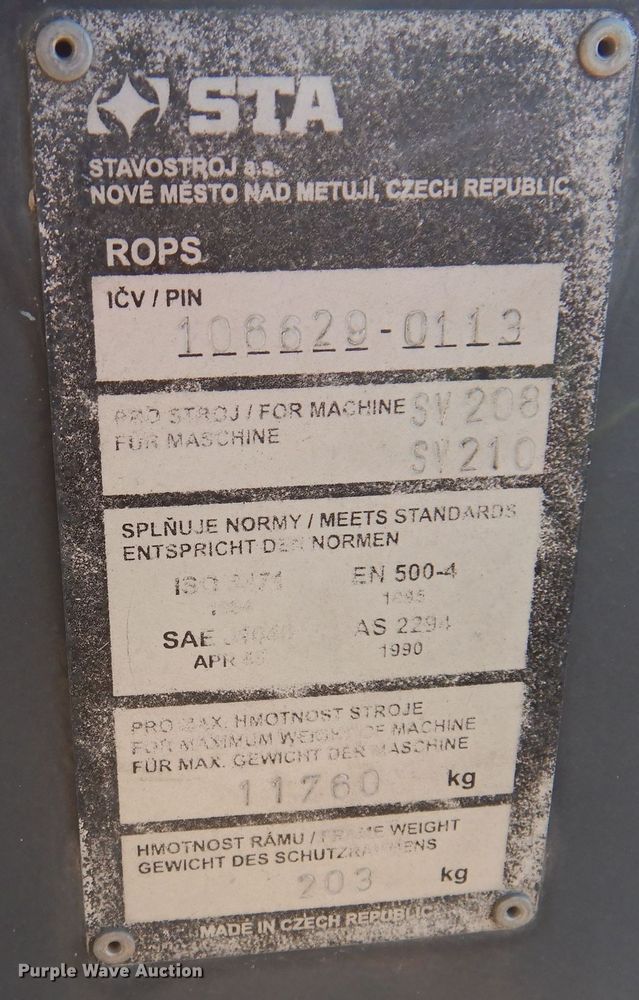 image for item DK2063 2005 Case SV208  single drum vibratory roller