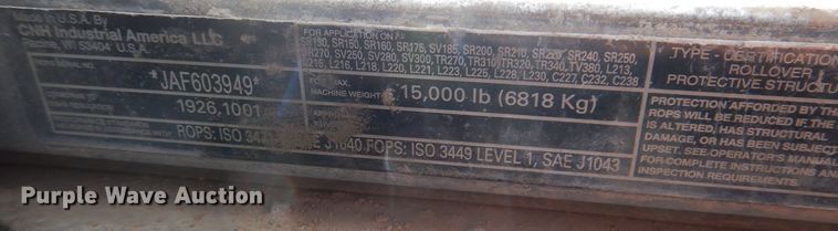 image for item DK2074 2016 Case SR240  skid steer loader