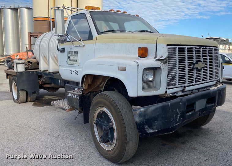 image for item DK6490 1991 Chevrolet Kodiak  flatbed truck