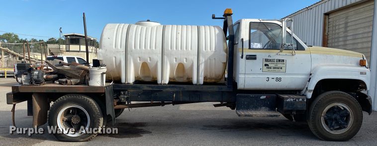 image for item DK6490 1991 Chevrolet Kodiak  flatbed truck