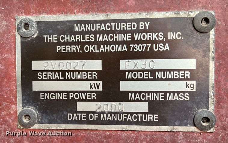 image for item DK7166 2000 Ditch Witch FX30  vacuum excavator