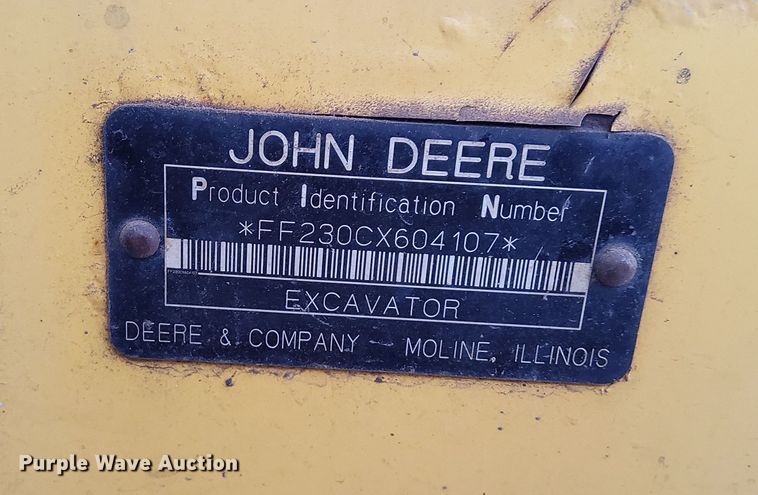 image for item DL2255 2006 John Deere 230CLC  excavator