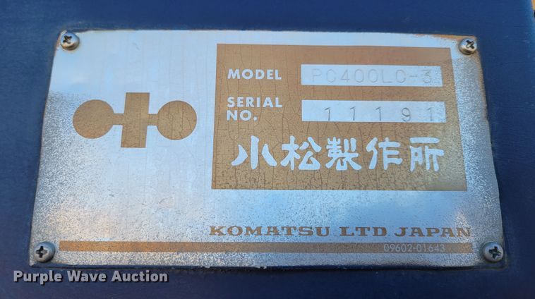 image for item DM8135 1987 Komatsu PC400LC-3  excavator
