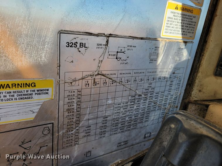 image for item DM8136 1997 Caterpillar 325B L  excavator