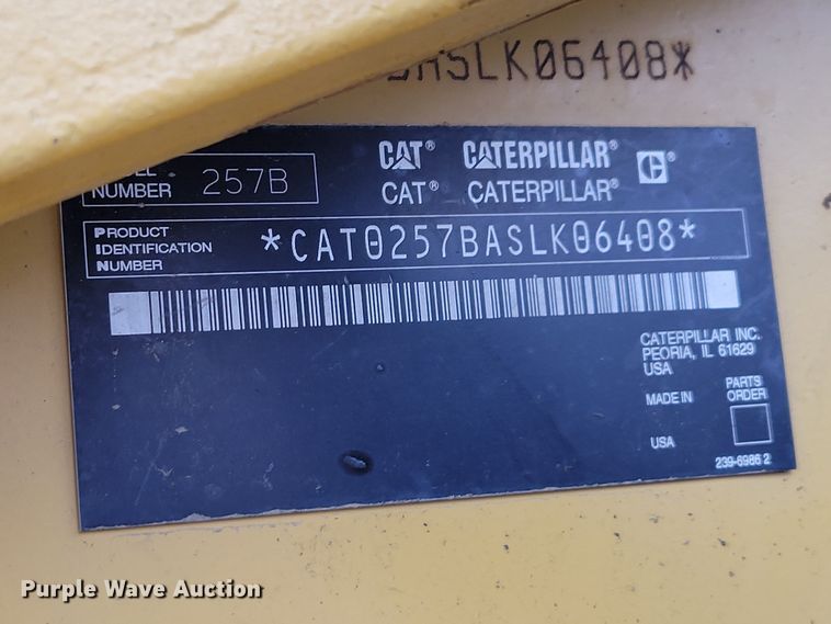 image for item DM8161 2007 Caterpillar 257B  tracked skid steer loader