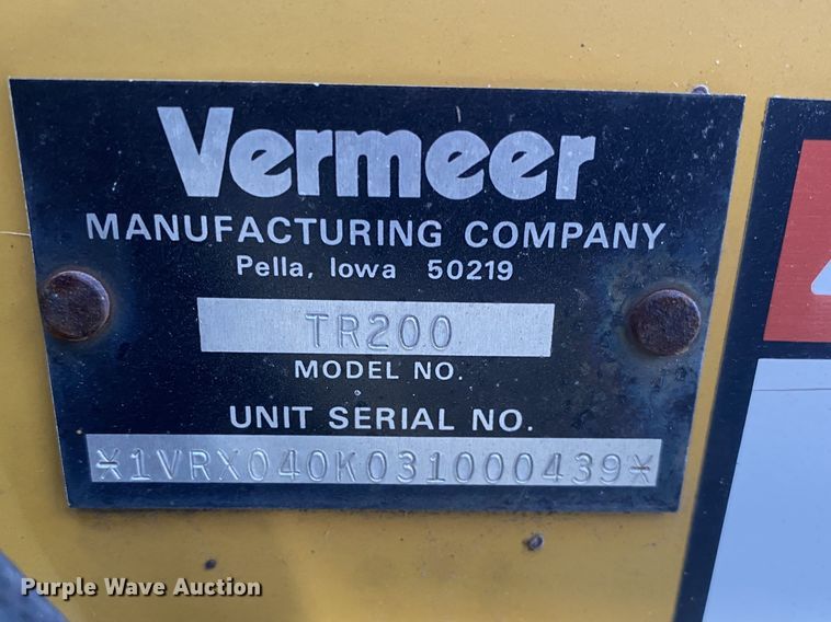 image for item DN7644 2003 Vermeer RT200  trencher