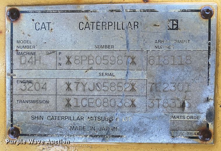 image for item DN8078 1994 Caterpillar D4H  dozer