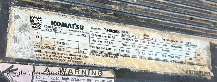 image for item DO2170 2013 Komatsu PC360LC-10  excavator