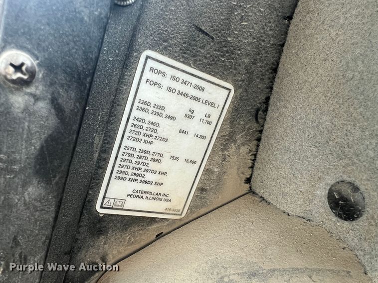 image for item DO2172 2019 Caterpillar 299D2  skid steer loader