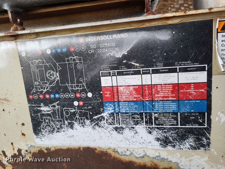 image for item DO3465 1998 Ingersoll Rand DD32  double drum vibratory roller