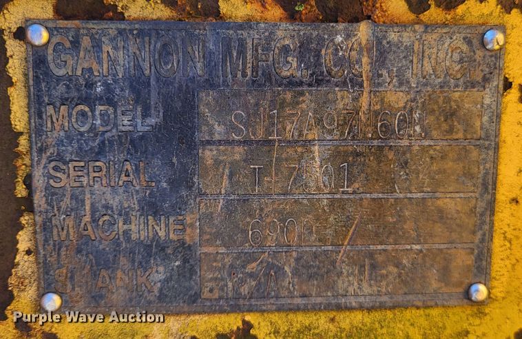 image for item DO3499 Gannon SJ17A97N60N  excavator bucket