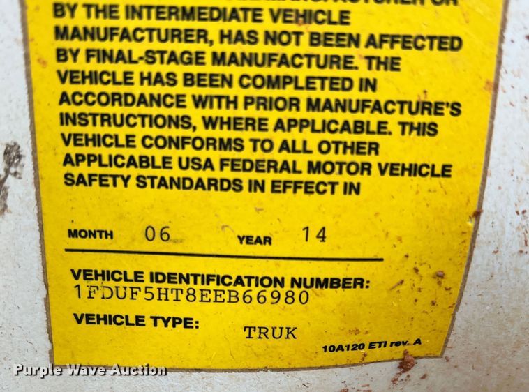 image for item DO8869 2014 Ford F550 Super Duty  truck cab and chassis