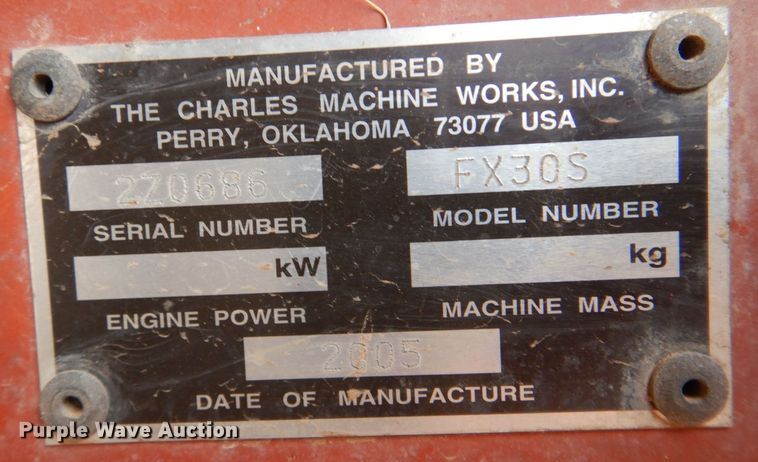 image for item DQ1893 2005 Ditch Witch FX30  vacuum excavator