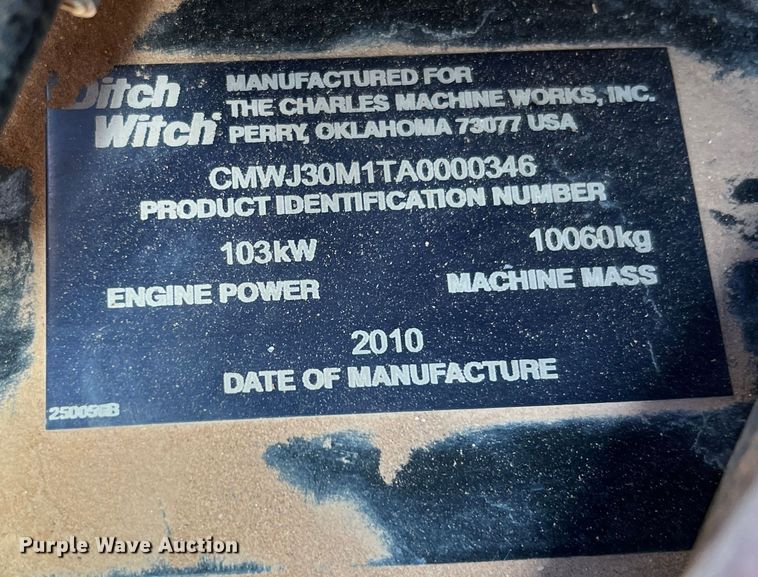 image for item DQ1896 2010 Ditch Witch JT3020 Mach 1  directional boring unit with truck and trailer