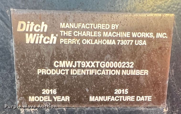 image for item DQ1919 2016 Ditch Witch JT9  directional boring unit