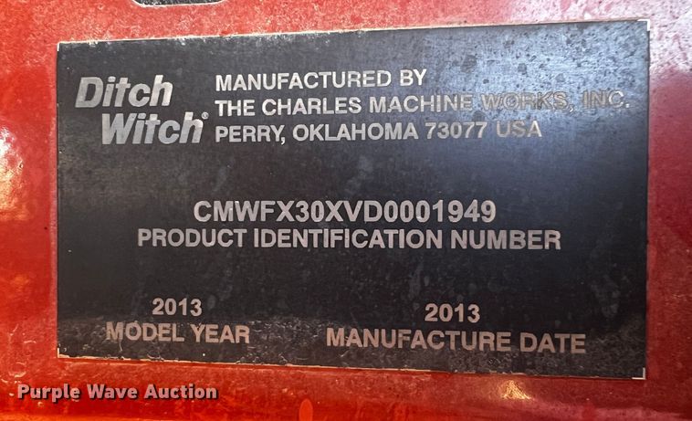 image for item DQ1920 2013 Ditch Witch FX30  vacuum excavator