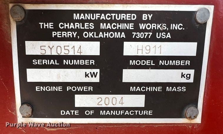 image for item DQ1921 2004 Ditch Witch RT115H  trencher