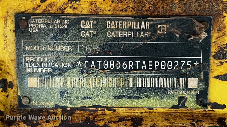 image for item DQ1940 2004 Caterpillar D6R XW Series II  dozer