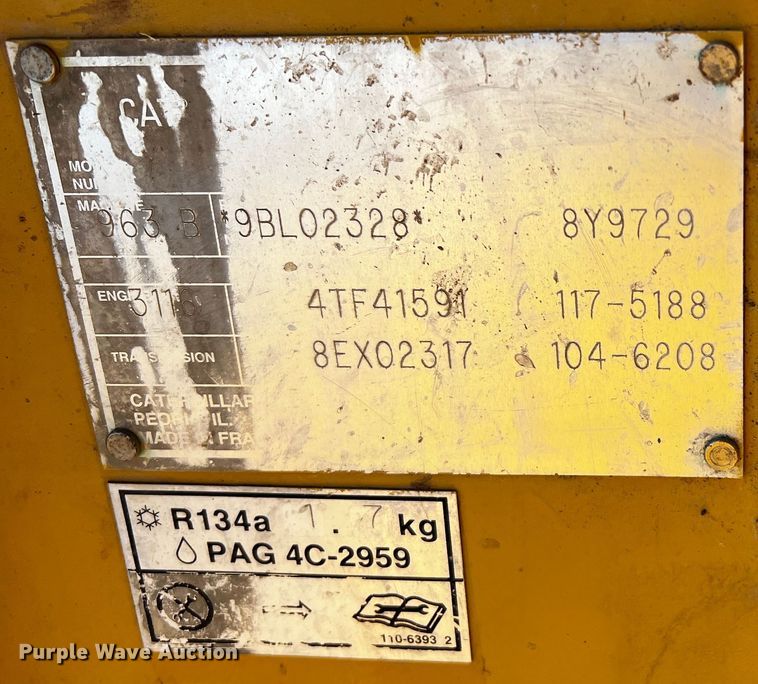 image for item DQ1942 1998 Caterpillar 963B LGP  track loader