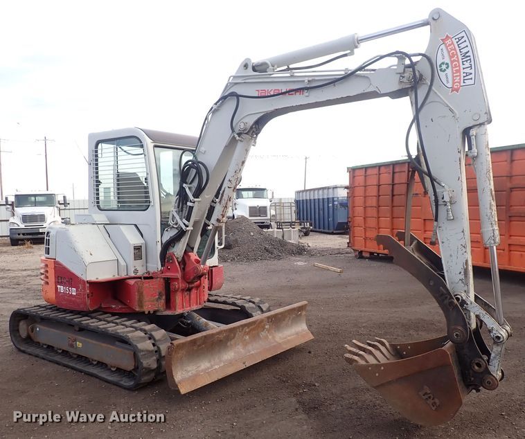 image for item DQ5042 2008 Takeuchi TB153FR  mini excavator