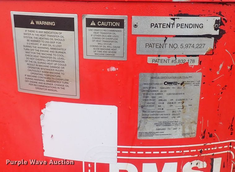 image for item DQ5049 2003 Crafco SS125  melter applicator