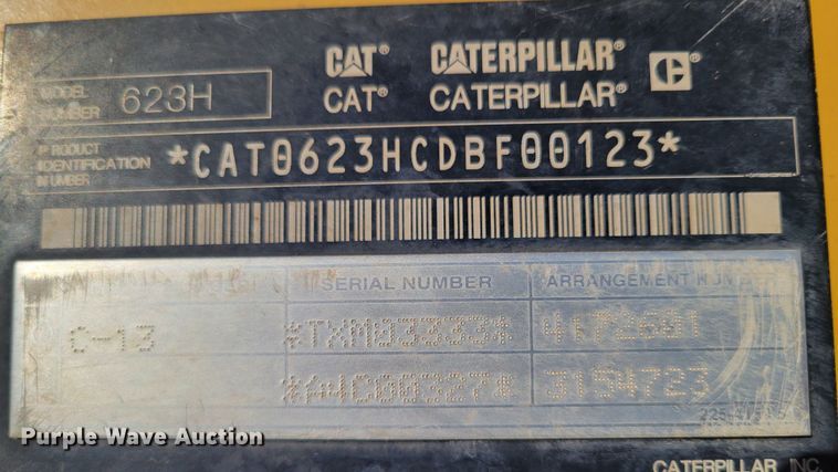 image for item DR5505 2013 Caterpillar 623H elevating scraper