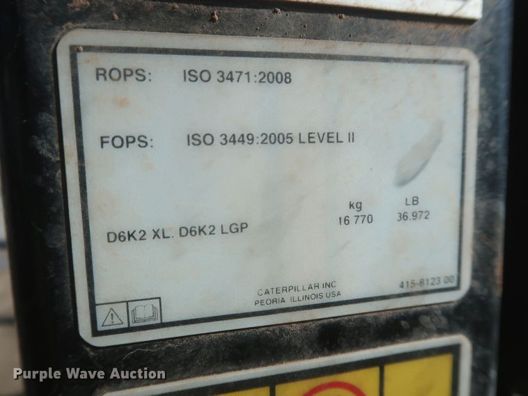 image for item DR6756 2014 Caterpillar D6K2 XL dozer