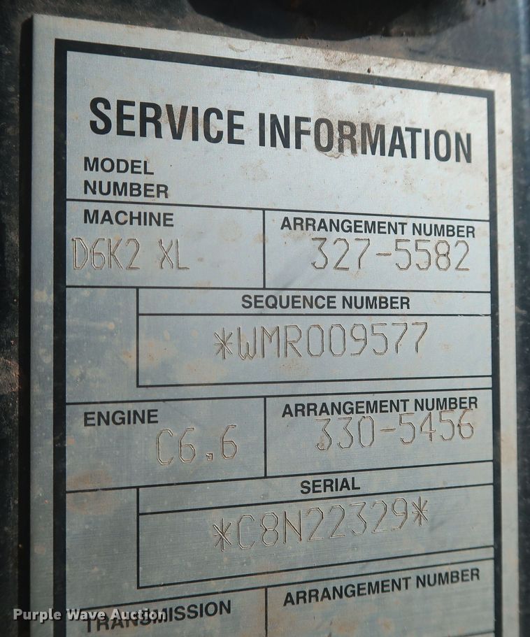 image for item DR6756 2014 Caterpillar D6K2 XL dozer
