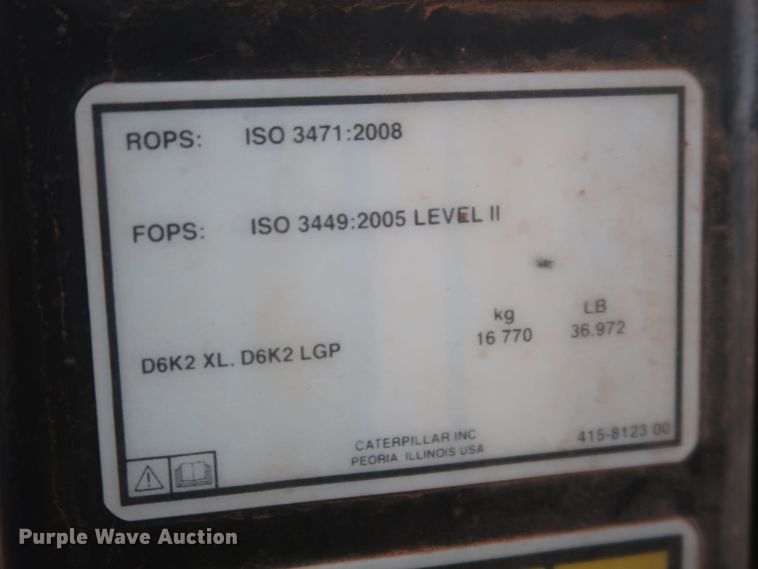 image for item DR6759 2014 Caterpillar D6K2 XL  dozer