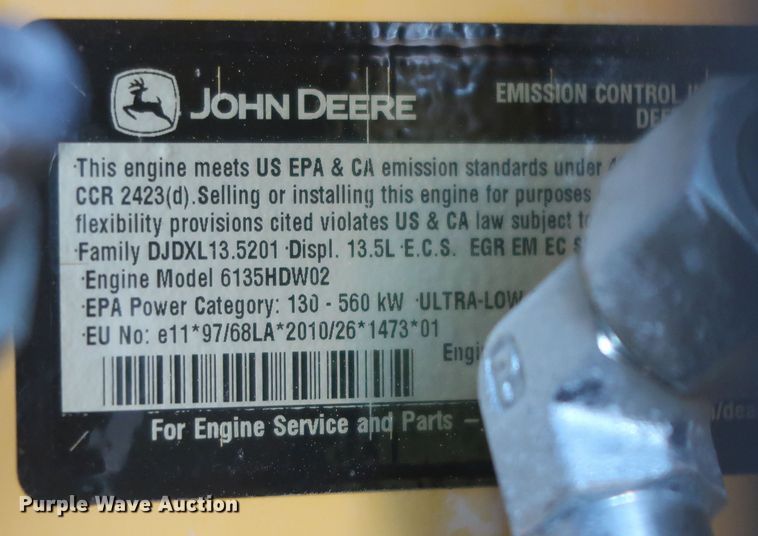 image for item DR6761 2014 John Deere 844K  wheel loader