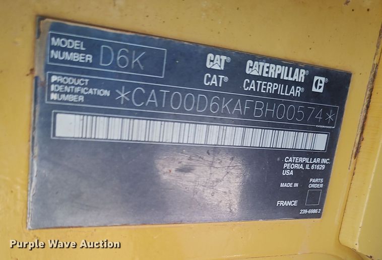 image for item DR6765 2008 Caterpillar D6K  dozer