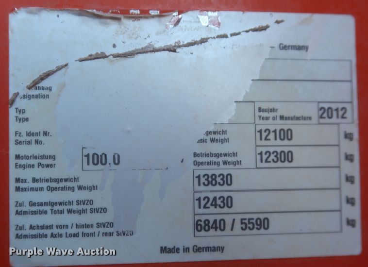 image for item DR6766 2009 Hamm 3412P  single drum vibratory roller