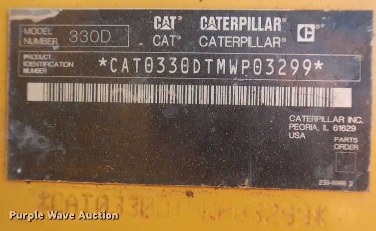 image for item DR6768 2008 Caterpillar 330D L  excavator