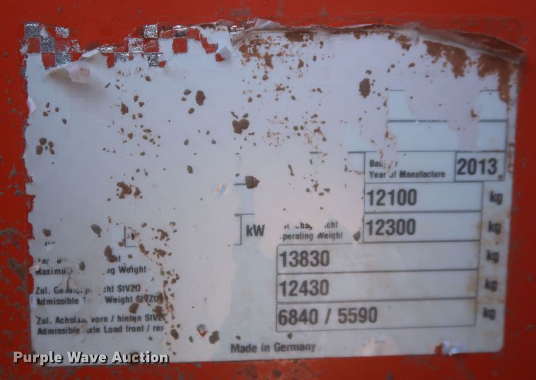 image for item DR6772 2009 Hamm 3412P  single drum vibratory roller